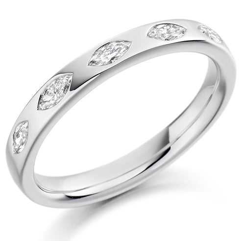 Rubover Half Eternity Ring, 0.3ct total (HET1372)