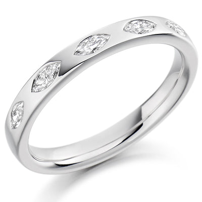 Rubover Half Eternity Ring, 0.3ct total (HET1372)