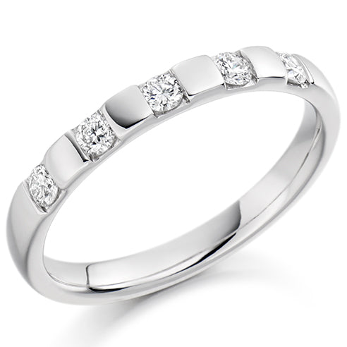Bar-Set Half Eternity Ring, 0.25ct total (HET1373)