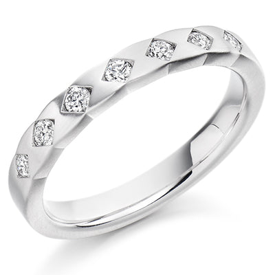 Flush-Set Half Eternity Ring, 0.21ct total