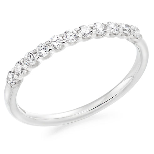 Claw-Set Diamond Half Eternity Ring, 0.33ct