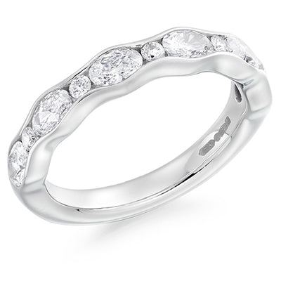 Channel-Set Diamond Half Eternity Ring, 1.1ct