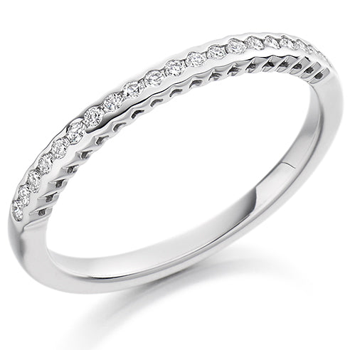 Rubover Half Eternity Ring, 0.15ct total