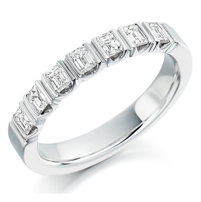 Bar-Set Half Eternity Ring, 0.55ct total