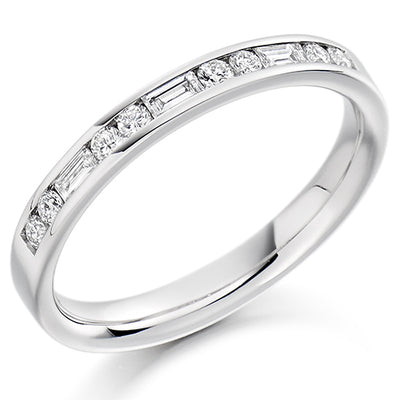 Channel-Set Half Eternity Ring, 0.3ct total (HET1409)