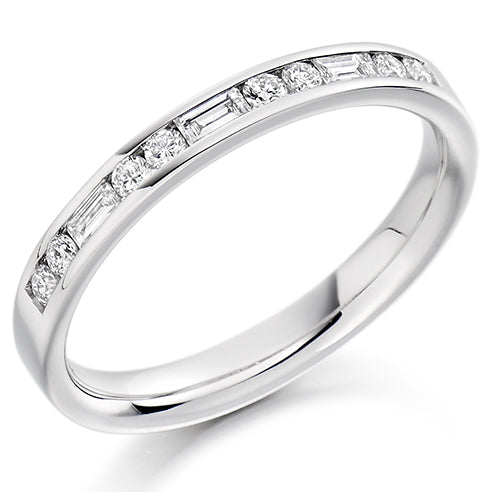Channel-Set Half Eternity Ring, 0.3ct total (HET1409)