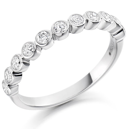 Rubover Half Eternity Ring, 0.5ct total (HET1411)