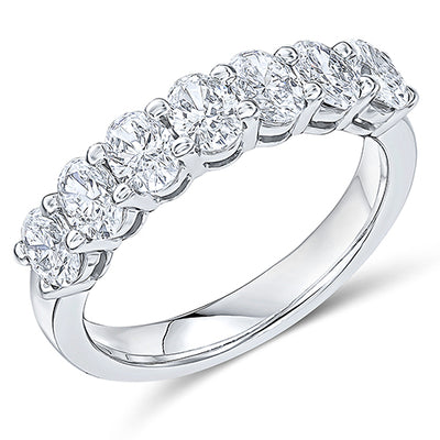 Claw-Set Diamond Half Eternity Ring, 1.35ct