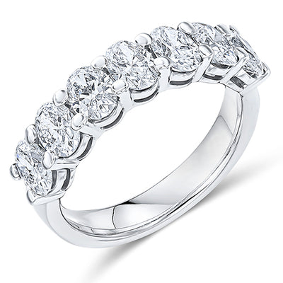 Claw-Set Diamond Half Eternity Ring, 2.15ct