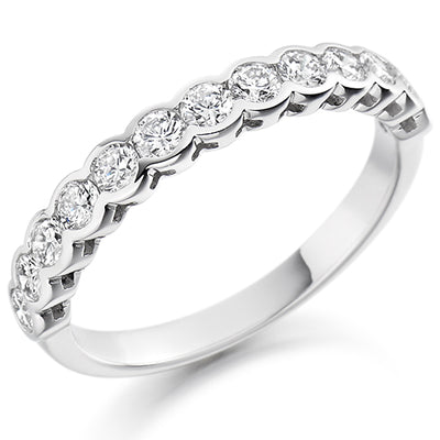 Rubover Half Eternity Ring, 0.75ct total (HET1428)