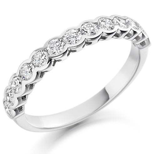 Rubover Half Eternity Ring, 0.75ct total (HET1428)