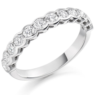 Rubover Half Eternity Ring, 1.0ct total (HET1429)