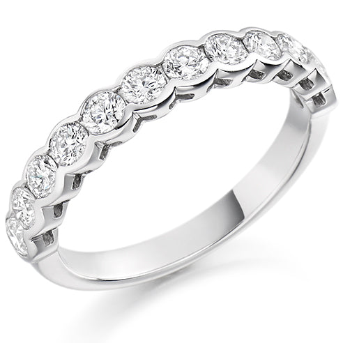 Rubover Half Eternity Ring, 1.0ct total (HET1429)