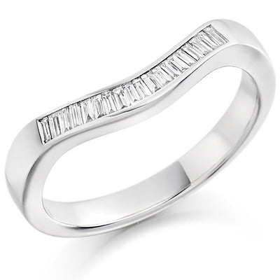 Shaped Channel-Set Half Eternity Ring, 0.2ct total (HET1436)