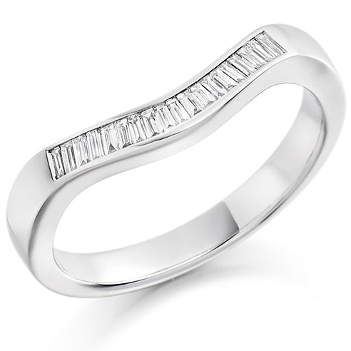Shaped Channel-Set Half Eternity Ring, 0.2ct total (HET1436)
