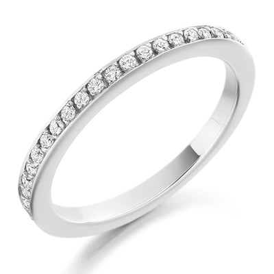 Grain-Set Half Eternity Ring, 0.19ct total