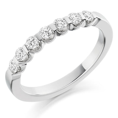 Bar-Set Half Eternity Ring, 0.35ct total (HET1479)