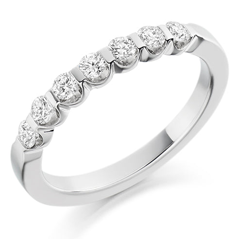 Bar-Set Half Eternity Ring, 0.35ct total (HET1479)