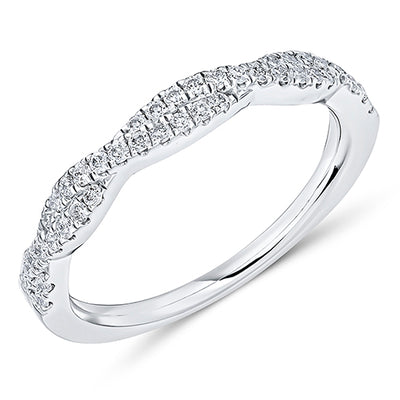 Micro-Claw Diamond Half Eternity Ring, 0.26ct