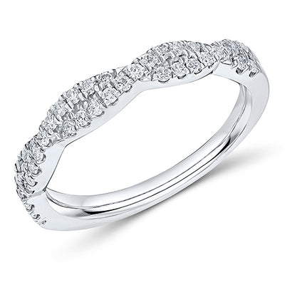 Micro-Claw Diamond Half Eternity Ring, 0.33ct
