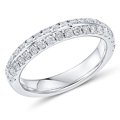 Micro-Claw Half Eternity Ring, 0.6ct total