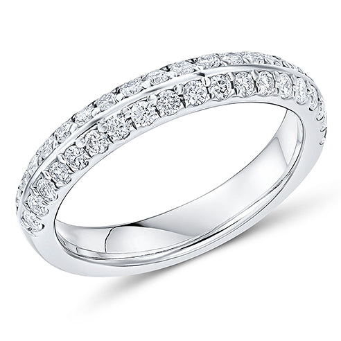 Micro-Claw Half Eternity Ring, 0.6ct total