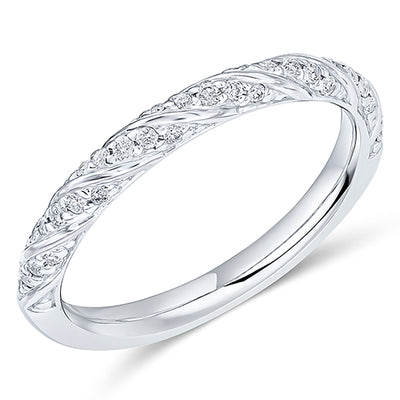 Micro-Claw Diamond Half Eternity Ring, 0.18ct