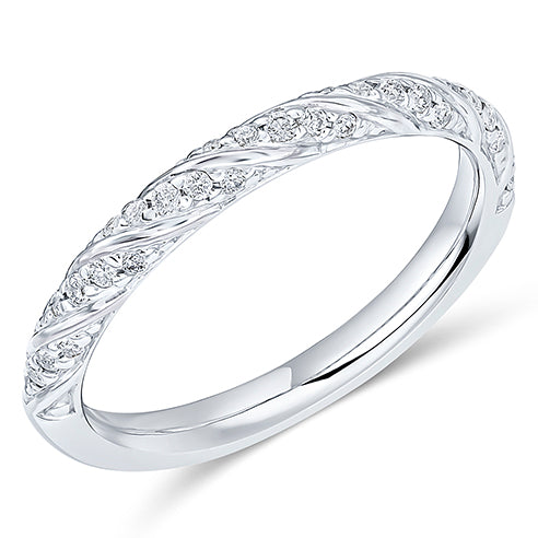 Micro-Claw Diamond Half Eternity Ring, 0.18ct