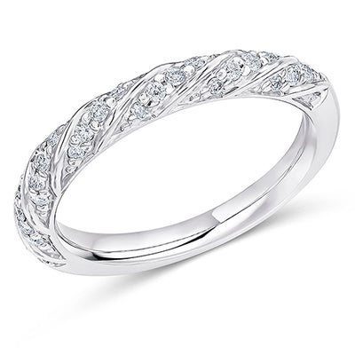 Micro-Claw Diamond Half Eternity Ring C, 0.25ct