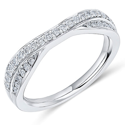 Shaped Channel-Set Half Eternity Ring, 0.3ct total (HET14828)