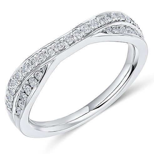 Shaped Channel-Set Half Eternity Ring, 0.3ct total (HET14828)