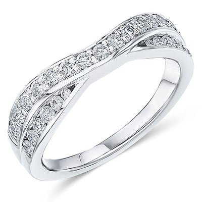 Shaped Channel-Set Half Eternity Ring, 0.58ct total