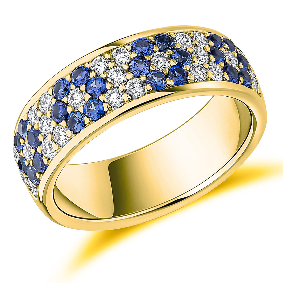 Right Hand Ring-Set Half Eternity Ring, 0.50ct total (HET14858) in Yellow Gold