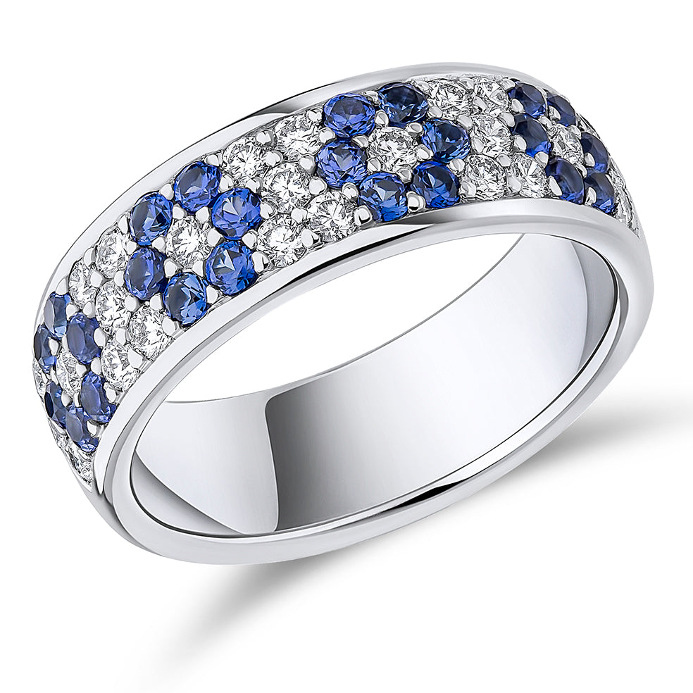 Right Hand Ring-Set Half Eternity Ring, 0.50ct total (HET14858) in White Gold