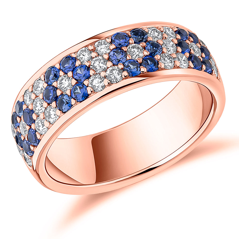 Right Hand Ring-Set Half Eternity Ring, 0.50ct total (HET14858) in Rose Gold