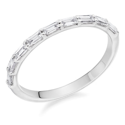 Claw-Set Diamond Half Eternity Ring, 0.3ct
