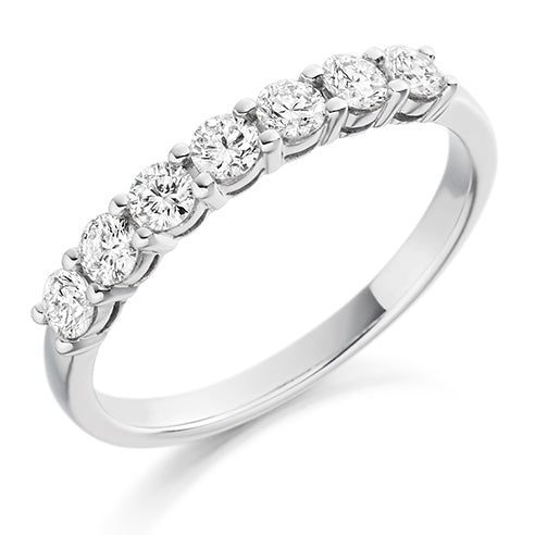 Claw-Set Half Eternity Ring, 0.5ct total (HET1493)