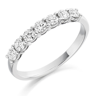 Claw-Set Half Eternity Ring, 0.5ct total (HET1493)