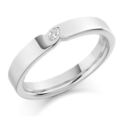 Rubover Half Eternity Ring, 0.05ct total