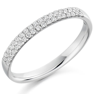 Micro-Claw Half Eternity Ring, 0.25ct total