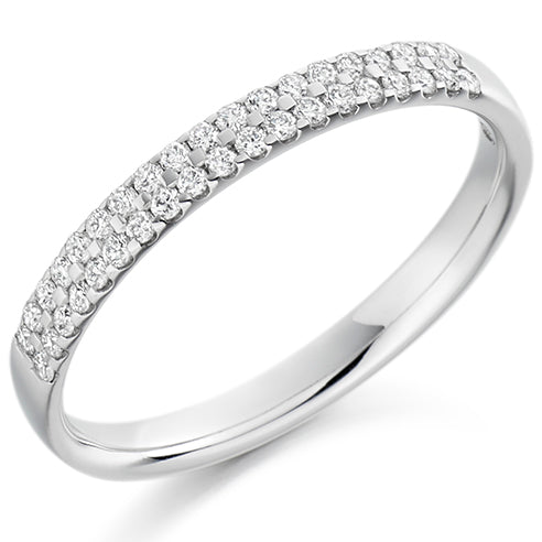 Micro-Claw Half Eternity Ring, 0.25ct total