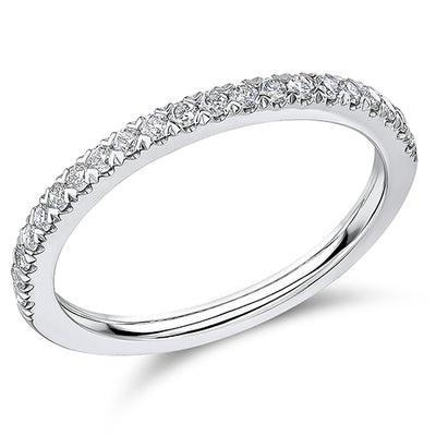 Claw-Set Diamond Half Eternity Ring B, 0.25ct
