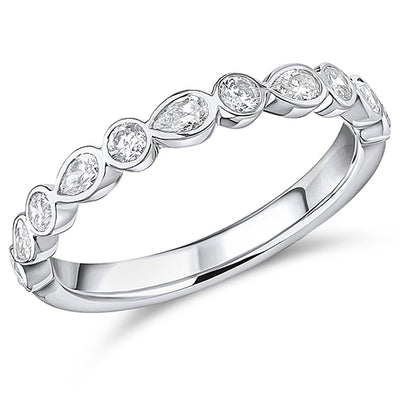 Rubover Half Eternity Ring, 0.5ct total (HET15419)