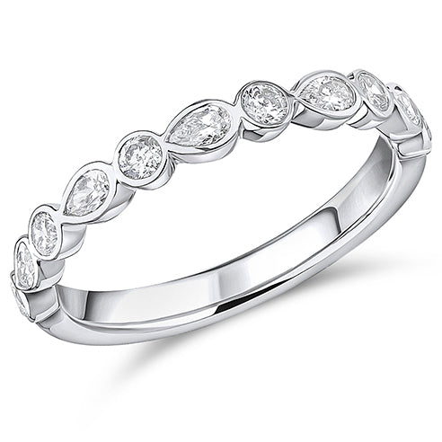 Rubover Half Eternity Ring, 0.5ct total (HET15419)