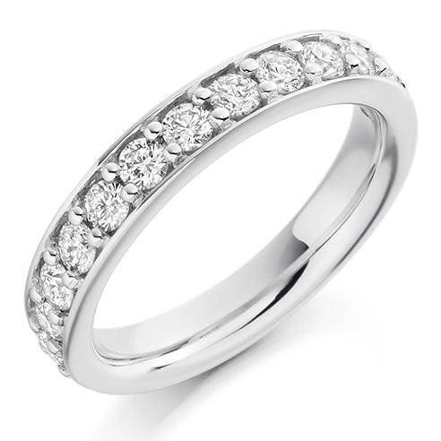 Grain-Set Half Eternity Ring, 0.75ct total (HET1543)