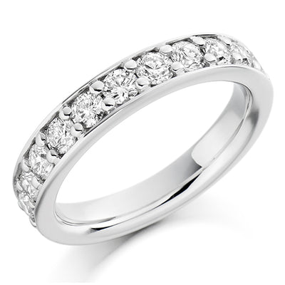 Grain-Set Half Eternity Ring, 1.0ct total (HET1544)
