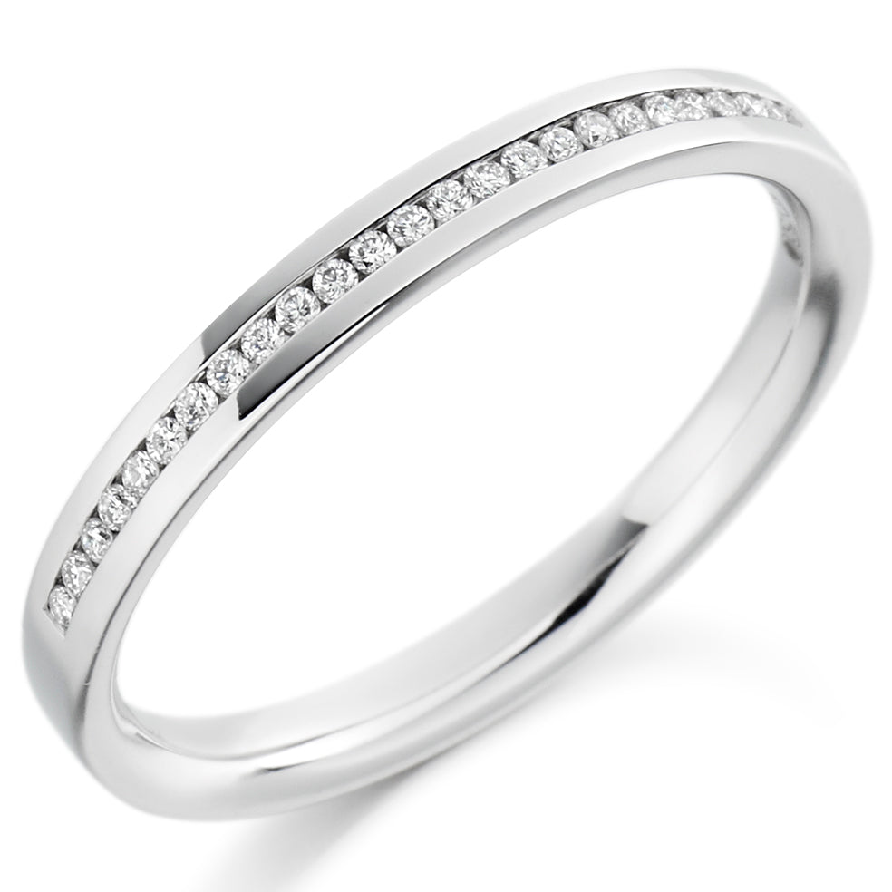 Channel-Set Half Eternity Ring, 0.12ct total (HET1549)