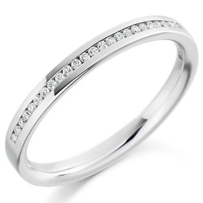 Channel-Set Half Eternity Ring, 0.12ct total (HET1549)