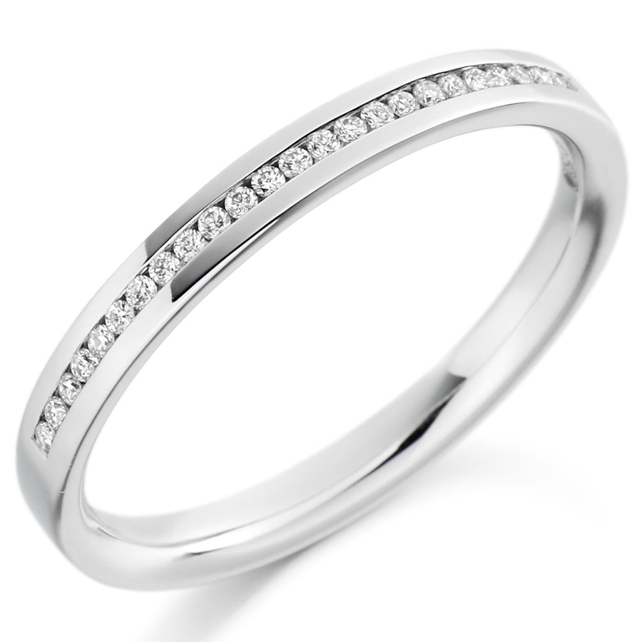 Channel-Set Half Eternity Ring, 0.12ct total (HET1549)