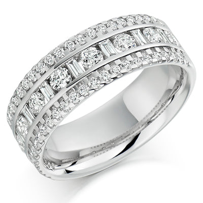 Channel-Set Half Eternity Ring, 1.3ct total (HET1552)